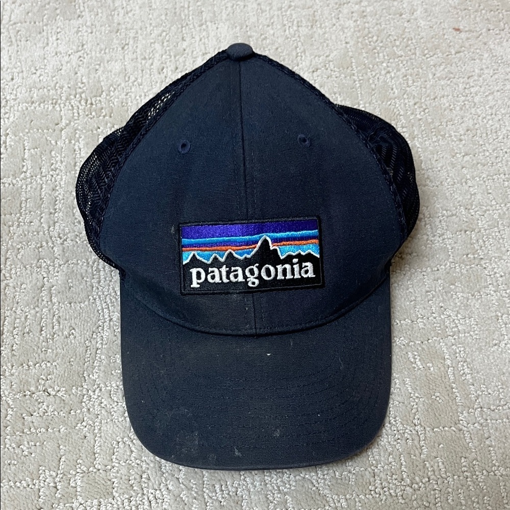Patagonia black Trucker Hat, one size adjustable strap